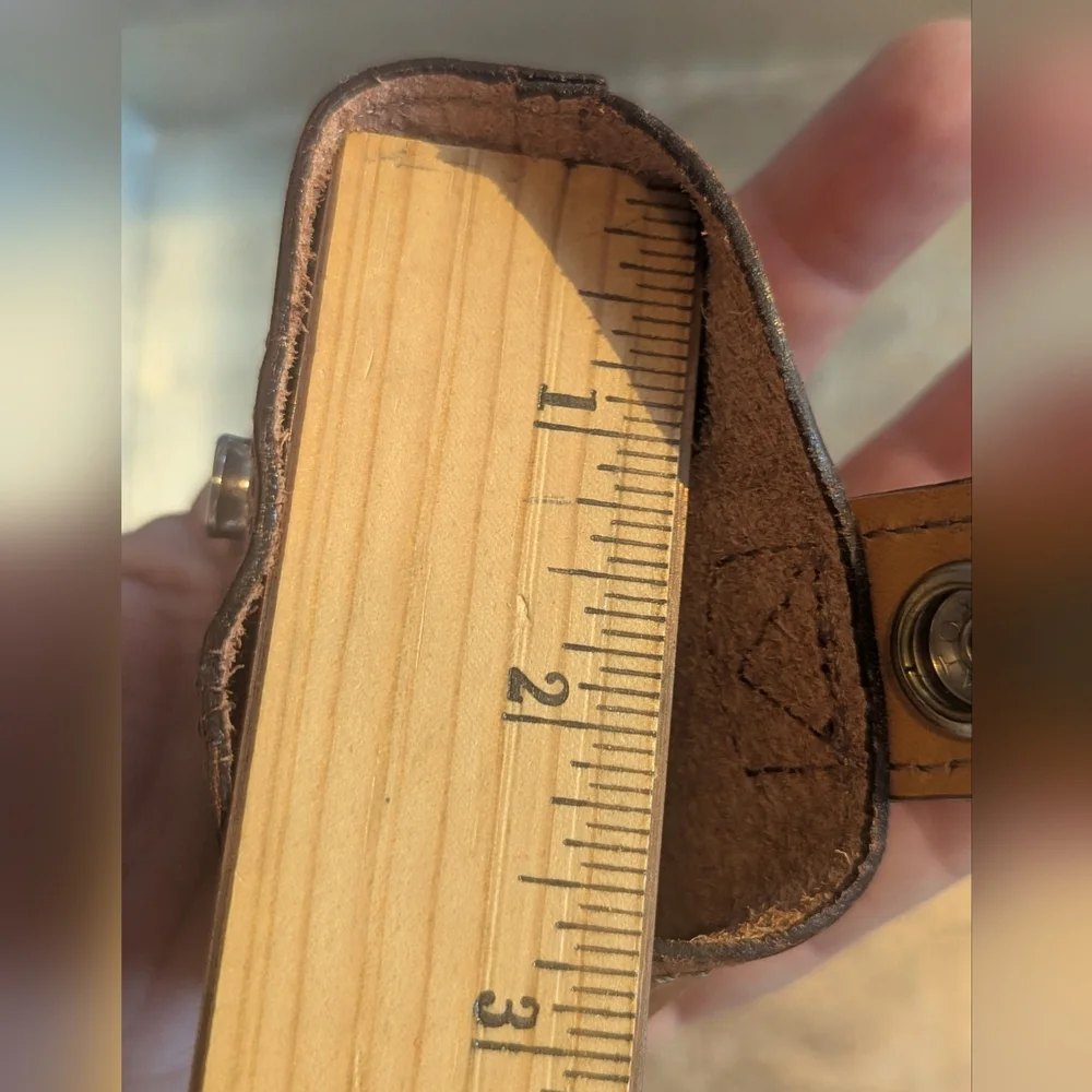 Brown Leather Pouch Set Coin Purse Small Things Jewelry Case